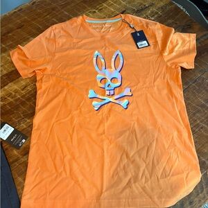 Psycho Bunny Orange T-Shirt for Men size 5-M NWT